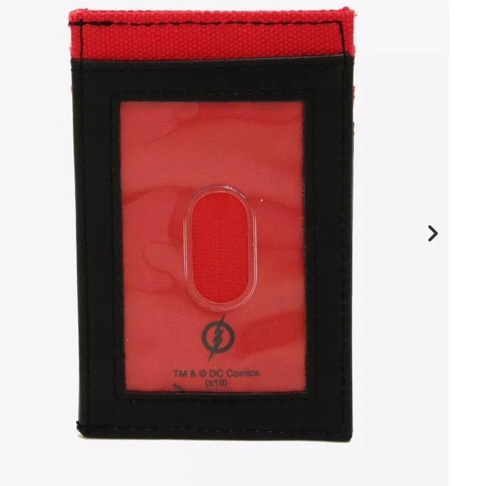 DC Comics The Flash Front Pocket Card Wallet Black Red Lightning Bolt Hot Topic